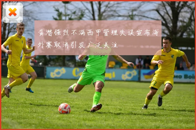 黄潜强烈不满西甲管理失误宣布海外赛取消引发广泛关注